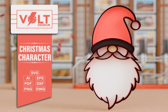 3D SVG Christmas Character for Editorial Design