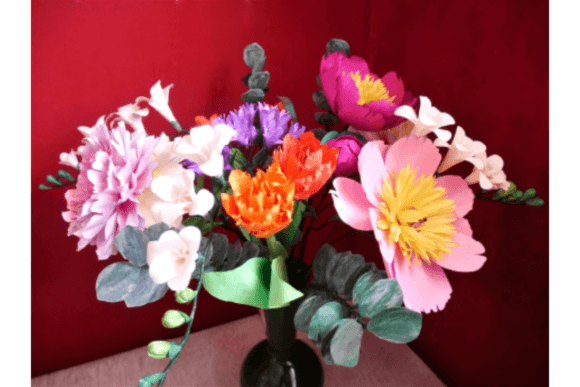 Ambrosia Flower Set: 3D SVG Floral Compositions