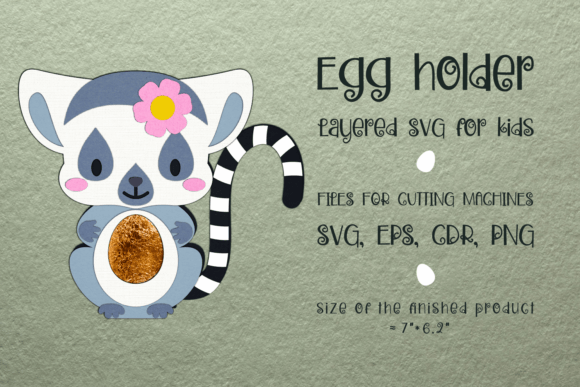 Baby Lemur Easter Egg Holder: 3D SVG Shapes Review