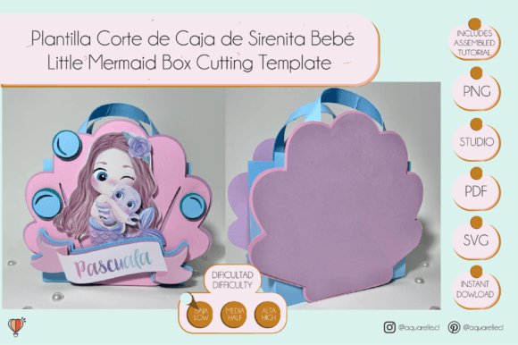 Baby Mermaid Box Cutting Template: 3D SVG Shapes Review