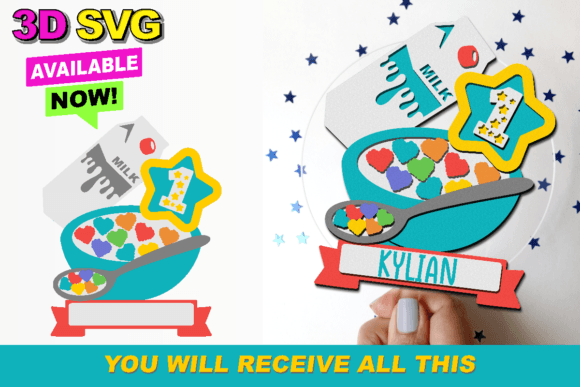 Cereal Bowl Cake Topper 3D SVG Shapes Review