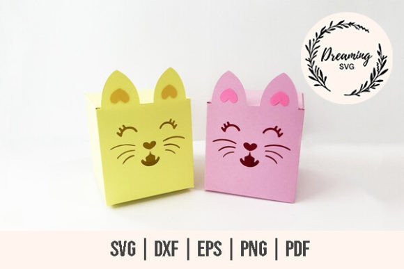 Cute Kitty Cat Box SVG: 3D Animals Asset Review