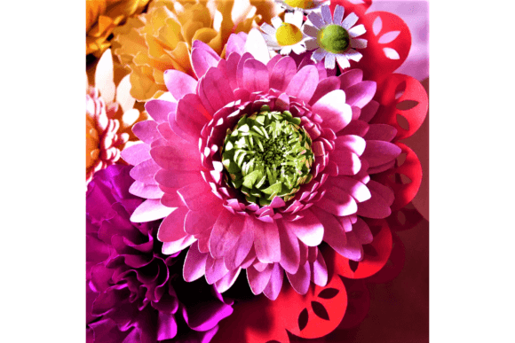 Gerbera Pomponi 3D SVG for Paper Flowers Branding