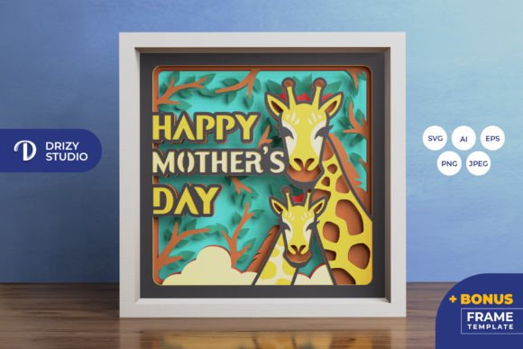Happy Mother’s Day 3D SVG for Shadow Boxes