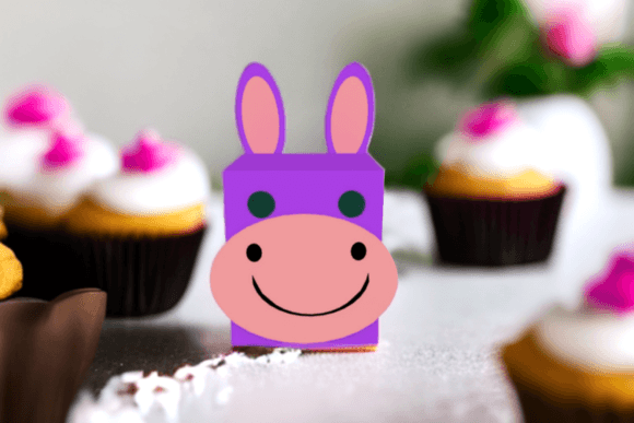 Hippo Favor Box 3D SVG for Gift Boxes