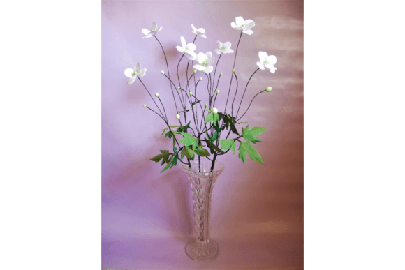 Japanese Anemones 3D SVG for Elegant Paper Flowers