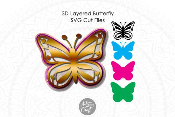 Layered Butterfly 3D SVG: Editorial Shapes Review