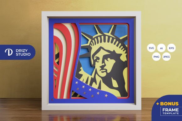 Liberty 3D SVG: 4th of July Shadow Box Review