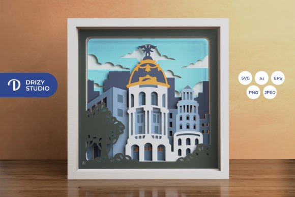 Madrid 3D Shadow Box: A 3D SVG for Local Branding