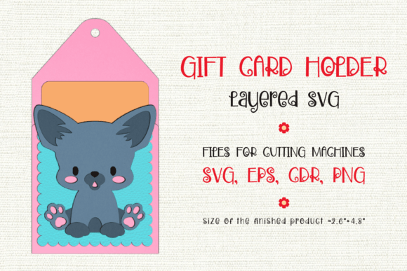 Oriental Cat 3D SVG: Shapes for Gift Card Holders