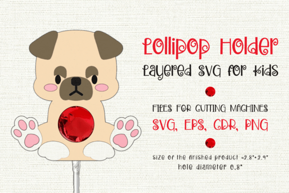 Pug Dog Lollipop Holder: 3D SVG Shapes Review