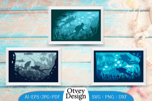 Scuba Diver 3D SVG Bundle for Shadow Boxes Review