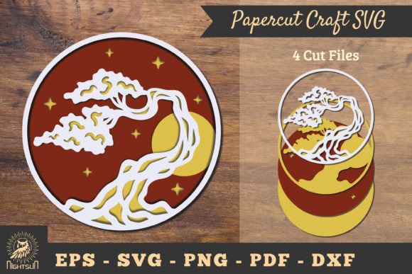 Tree 3D SVG for Shadow Boxes & Paper Craft