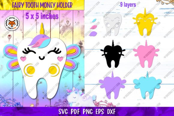 Unicorn Tooth Fairy Money Holder SVG: 3D Shapes Review