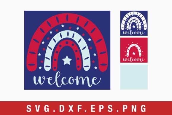 Welcome 4th of July SVG for Laser Cutting Shadow Boxes